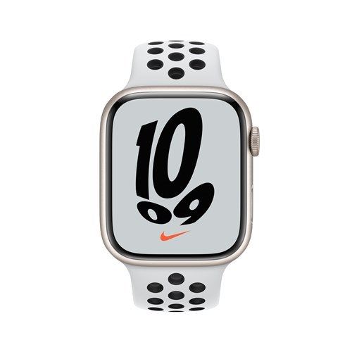 Gracias por tu ayuda De Dios Polar Apple Watch S7 Nike 45 mm GPS Caja de aluminio blanco estrella y correa Nike  Sport Plata/Negro - Reloj conectado - Comprar al mejor precio | Fnac