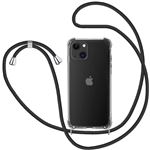 Funda Transparente 4-ok + cuerda Negro para iPhone 14