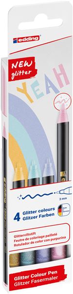 Edding Pack 4 Rotuladores 1200 Glitter Pastel