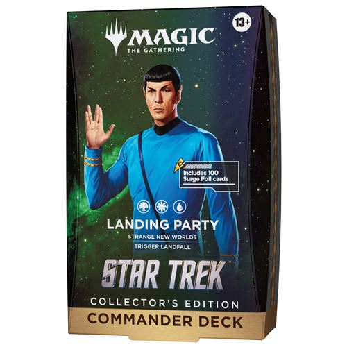 Mazo de cartas magic: the gathering star trek commander deck collector's edition landing party