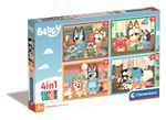 Leroy Merlin Versión en español — bluey puzzle 4 en 1 pour enfants 3 ans+, 12 16 20 24 pièces super color, développement cognitif et motricité fine, activité éd - Imagen 3