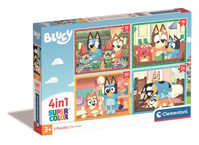 Puzzle clementoni 4 en 1 bluey