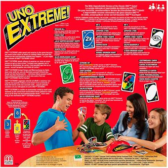  Mattel Games Juego de cartas Uno Extreme con lanzador