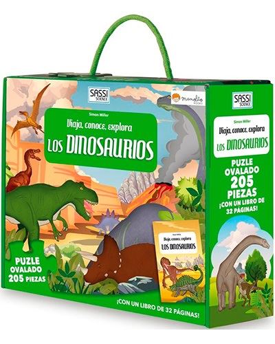 Viaja, conoce, explora - Los dinosaurios - Puzle + Libro