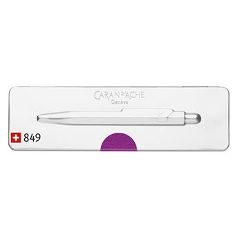 Bolígrafo Caran d'Ache Pop Línea metal X violeta con estuche