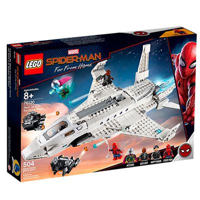 Lego Super Heroes jet stark y el ataque del dron set juguete aventuras spiderman 76130 marvel aviones edad 8 504