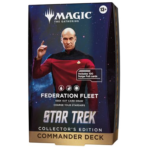 Mazo de cartas magic: the gathering star trek commander deck collector's edition federation fleet