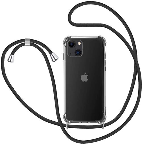 Funda Transparente 4-ok + cordón Negro para iPhone 14 Plus