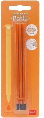 Pack De 3 Recambios Legami De Gel Borrables Para Bolígrafos Naranja