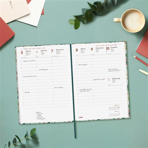 Comprar Finocam Agenda 2026 Semana Vista Vertical Enero Diciembre 12 Meses Anual Con Goma Y Cinta Punto Tapa Dura Porto Design Botanic Internacional 2344465855