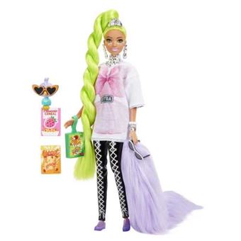 Muñeca Mattel Barbie extra con pelo verde neón - Figura pequeña - Comprar  en Fnac