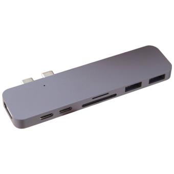 Adaptador Hub HyperDrive Thunderbolt 3 USB-C para MacBook Pro 13 / 15  Gris Espacial - Adaptador