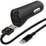 Cargador para coche Wefix + Cable USB Lightning Negro 1m