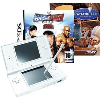 Nintendo DS Lite Blanca + (SmackDown + Ratatouille) - Consola - Los mejores | Fnac