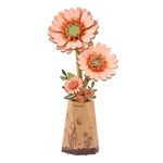 Puzzle 3d Diy Robotime Rowood Light Orange Gerbera