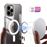 Funda 4-ok Magnet circle QI Transparente para iPhone 14 Pro