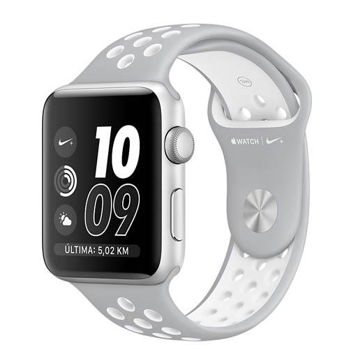 Apple Watch Nike 38mm aluminio en plata y correa Nike Sport plata liso blanco Reloj conectado Fnac