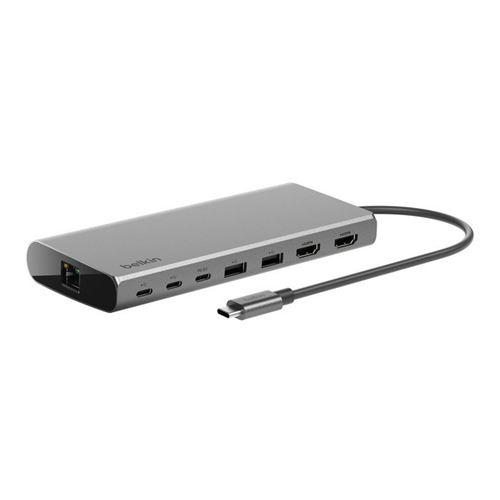 Dock 8 En 1 Usb-c Belkin Inc015btsgy-cz 100w 4k Para Dos Pantallas Aluminio