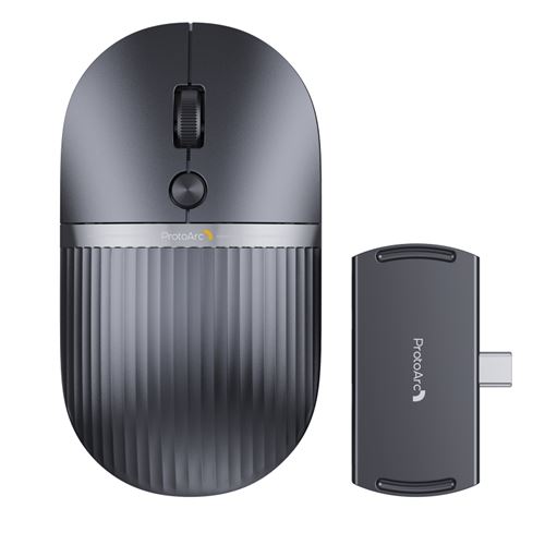 Ratón Inalámbrico Protoarc Hubmouse Negro