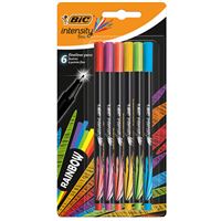 Pack 6 rotuladores Bic Fineliner Intensity Rainbow Punta fina