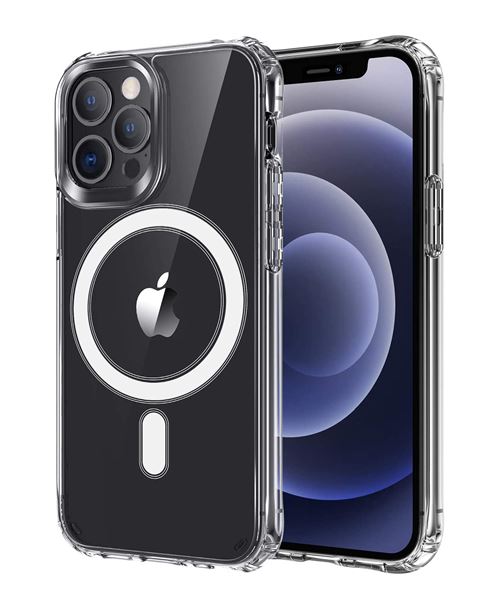 Funda 4-ok Magnet circle QI Transparente para iPhone 14 Pro Max