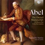Abel: The Drexel Manuscript, 29 Pieces for Viola Da Gamba - Vinilo