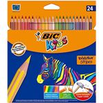 24 Lápices Para Colorear Bic Kids Evolution Stripes