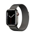 Apple Watch S7 41 mm LTE Caja de acero inoxidable Grafito y pulsera Milanese Loop Grafito