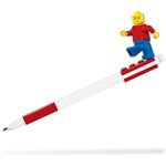 Bolígrafo de gel Lego rojo con minifigura