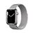 Apple Watch S7 45 mm LTE Caja de acero inoxidable Plata y correa Milanese Loop Plata