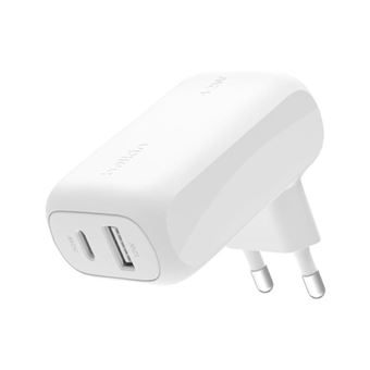 Cargador de pared dual Belkin BoostCharge Blanco 42W