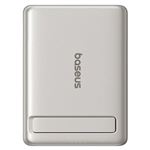 Powerbank Baseus PicoGo AM31 Ultra-Mini magnética Qi2 con coporte 5000mAh Power Delivery 20W Blanco titanio