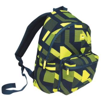 Mochila escolar Milan Knit azul y amarilla