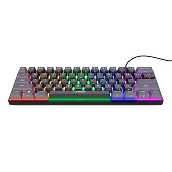 Teclado gaming Trust GXT 867 Acira mecánico con cable, iluminación RGB