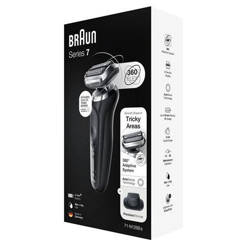 Afeitadora eléctrica Braun Series 7 71-N1200s 360º Flex Negro - Comprar en  Fnac