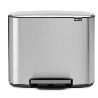 Cubo de basura Brabantia Bo Pedal 3 x 11 L Acero inoxidable