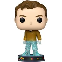 Figura Funko Plus Star Trek Capitán Kirk en Transporte Glitter