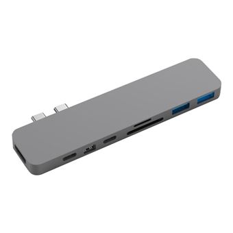 cascada Trampas Granjero Adaptador HUB Hyper USB-C 8 en 2 para Apple a HDMI, Mini-DP, 2 x USB 3.0,  USB-C, USB-C de carga, lector SD/Micro-SD - Adaptador - Comprar en Fnac