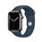 Apple Watch S7 45 mm LTE Caja de acero inoxidable Grafito y correa deportiva Azul abismo