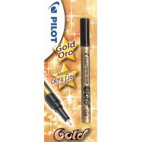Rotulador marcador permanente punta fina. Color oro