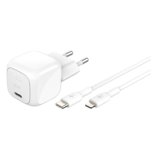 Cargador De Pared Compacto Belkin Boostcharge Usb-c Power Delivery 30w + Cable Usb-c