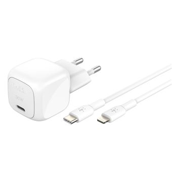 Cargador de pared compacto Belkin BoostCharge USB-C Power Delivery 30W + Cable USB-C