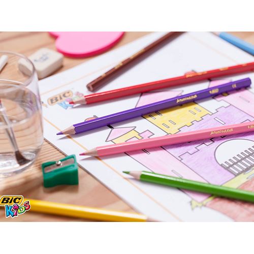 BIC Kids Aquacouleur Lápices Acuarelables Efecto Pintura - colores  Surtidos, Blíster de 12 unidades : : Oficina y papelería