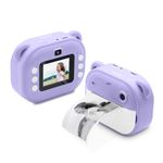 Cámara fotográfica instantánea Mooov Kids Violeta + 2 Rollos de Papel fotográfico
