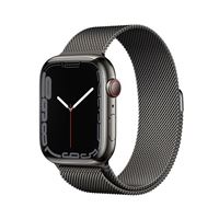 Apple Watch S7 45 mm LTE Caja de acero inoxidable Grafito y correa Milanese Loop Grafito