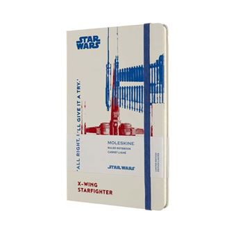Libreta Moleskine Star Wars X-Wing Tapa Dura Rayada gris - Ed Limitada