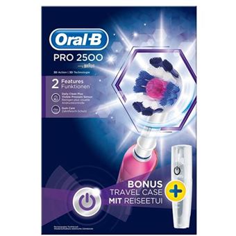 Cepillo Dental Eléctrico Oral B Pro 2500 - Rosa