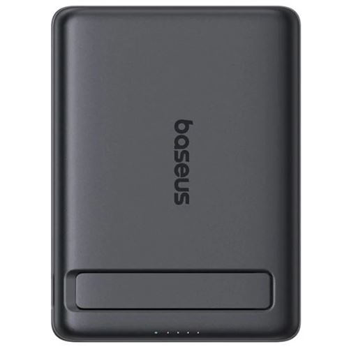 Powerbank Baseus Picogo Am31 Ultra-mini Magnética Qi2 Con Coporte 5000mah Power Delivery 20w Negro Cósmico