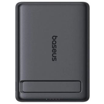Powerbank Baseus PicoGo AM31 Ultra-Mini magnética Qi2 con coporte 5000mAh Power Delivery 20W Negro cósmico