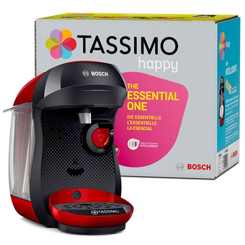 Cafetera de cápsulas Bosch Tassimo Happy Negro/Rojo - Comprar en Fnac